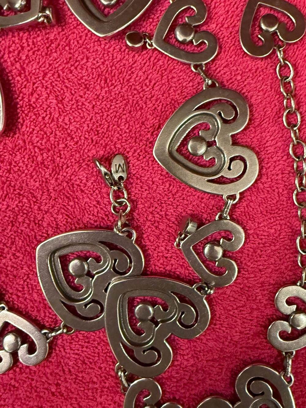 Rhinestone Heart Link Belt in Silver - Picture 8 of 8
